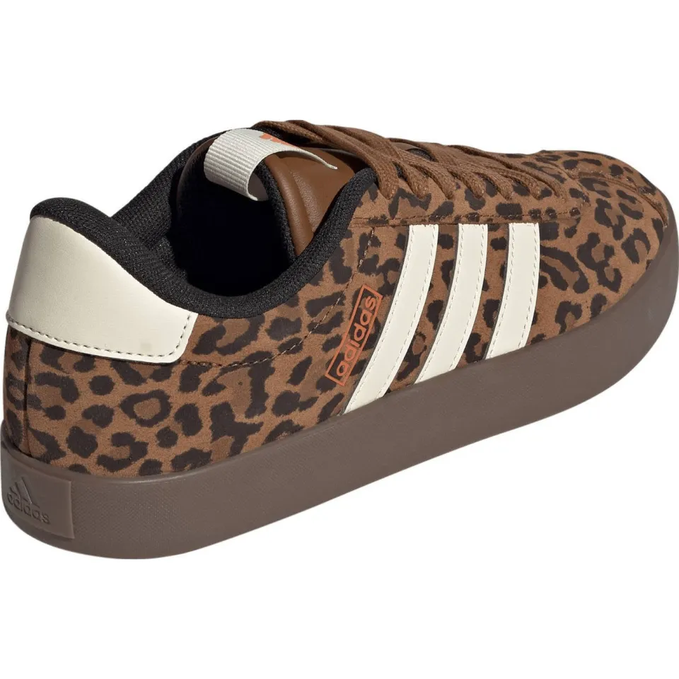 Adidas Sportswear VL Court 3.0 suede sneakers bruin dierenprint/wit, foto 3