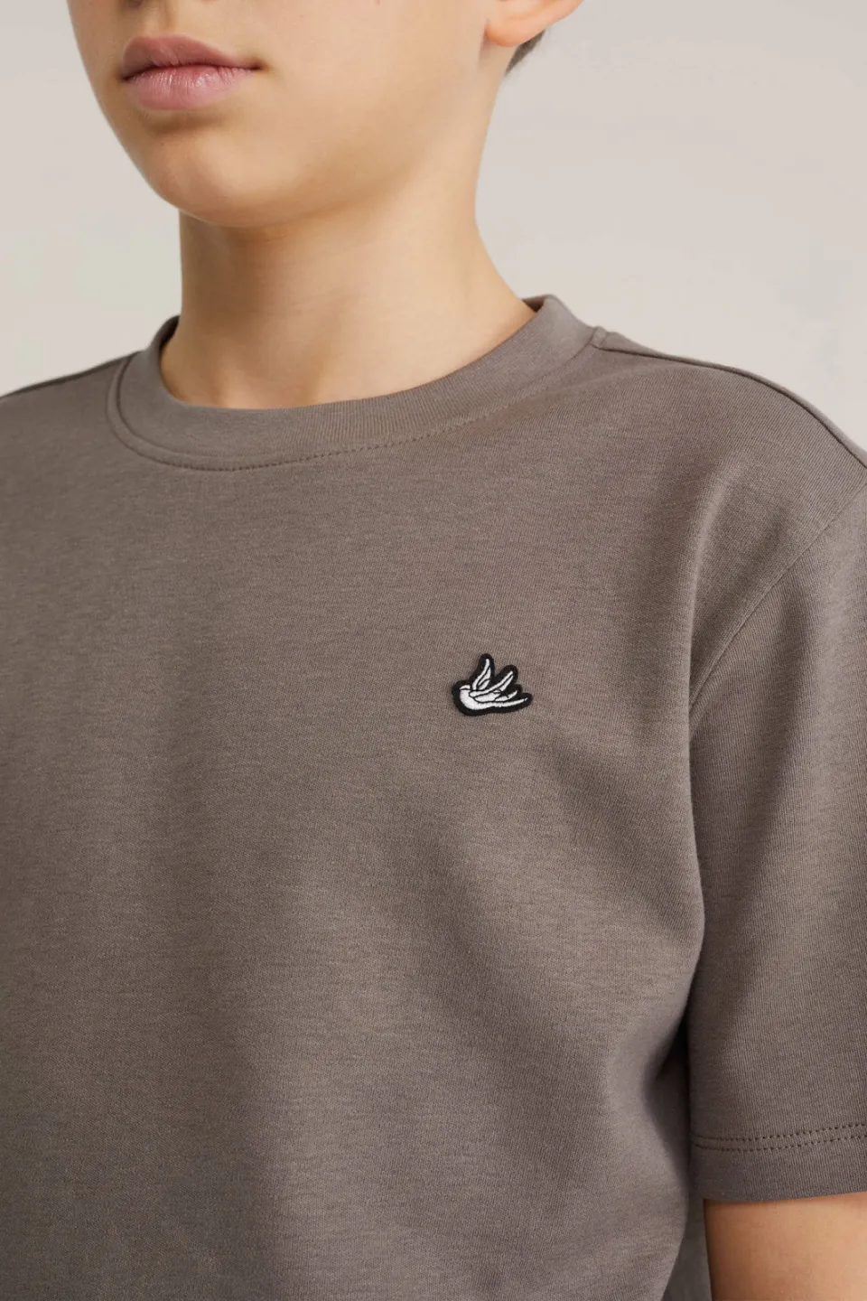 WE Fashion t-shirt taupe, foto 5