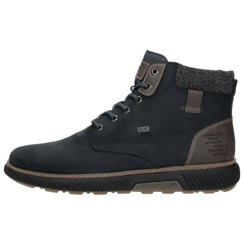 Rieker veterboots donkerblauw blauw, foto 2