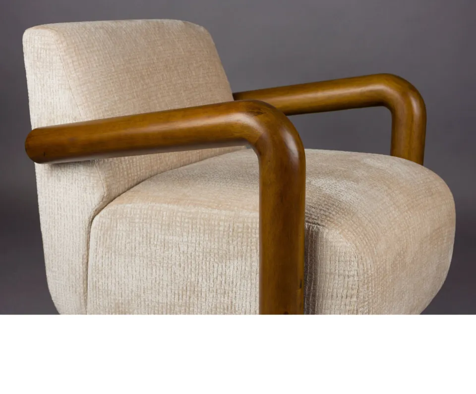 Dutchbone Lounge Chair Robinson beige, foto 6