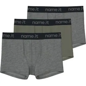 NAME IT KIDS boxershort groen/grijs set van 3, foto 3