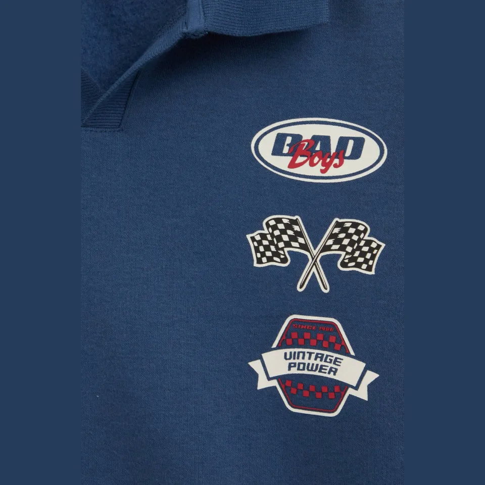 WE Fashion Bad Boys gebreide trui - blauw/wit, foto 4