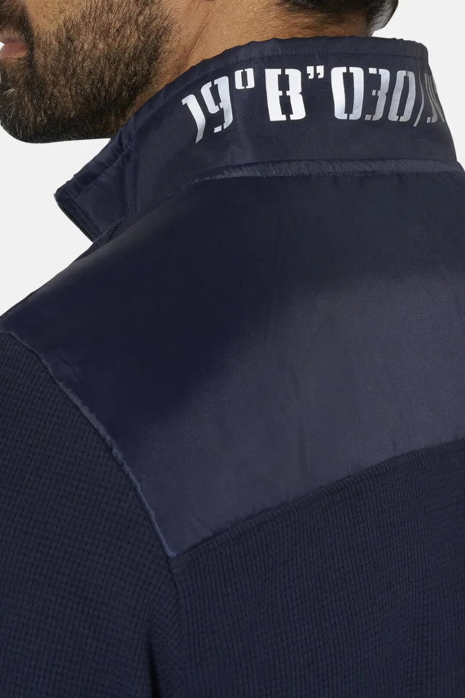 Jan Vanderstorm +FIT Collectie gebreide trui ABBO donkerblauw, foto 5