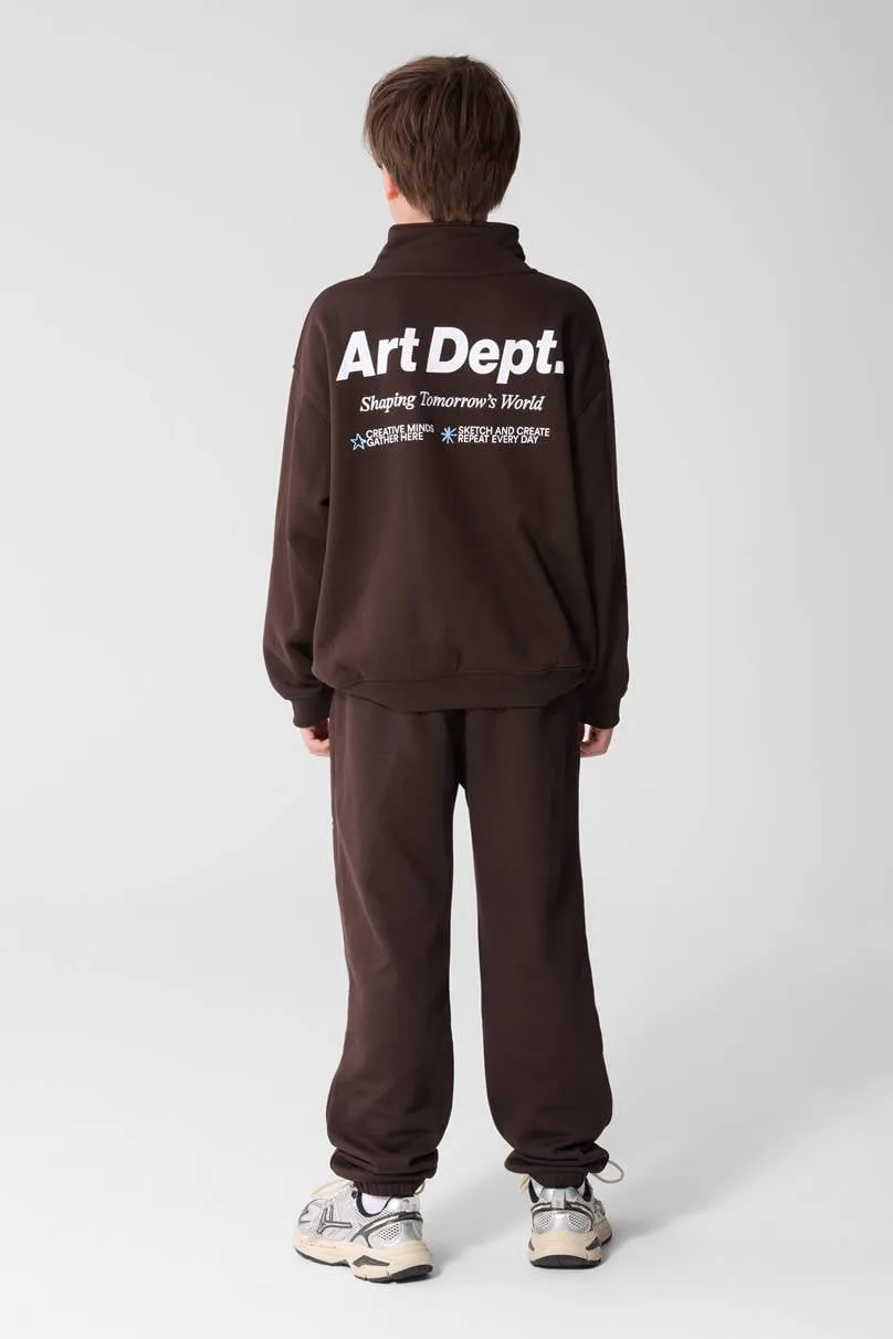 Shoeby sweater met backprint - donkerbruin, foto 5