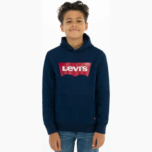 Levi's Kids hoodie Batwing Screenprint met logo donkerblauw