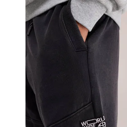 WE Fashion tapered joggingbroek zwart, foto 4
