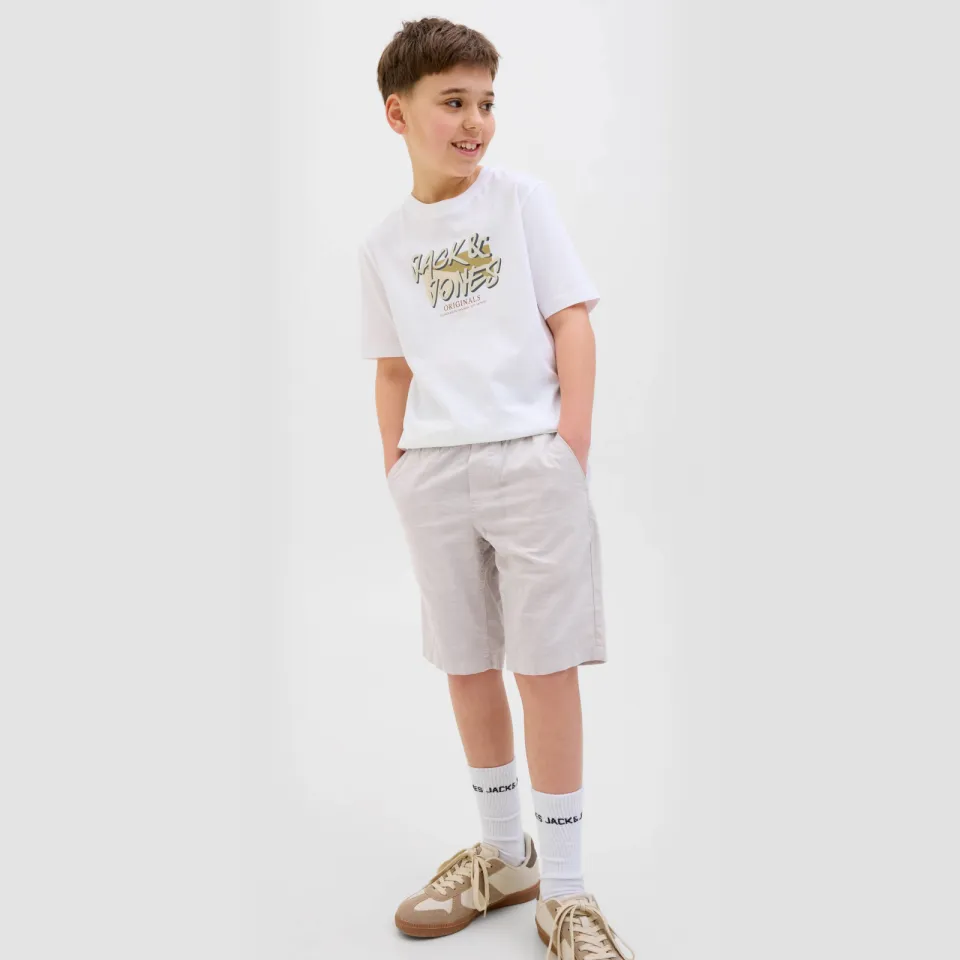 Jack & Jones casual korte broek lichtgrijs