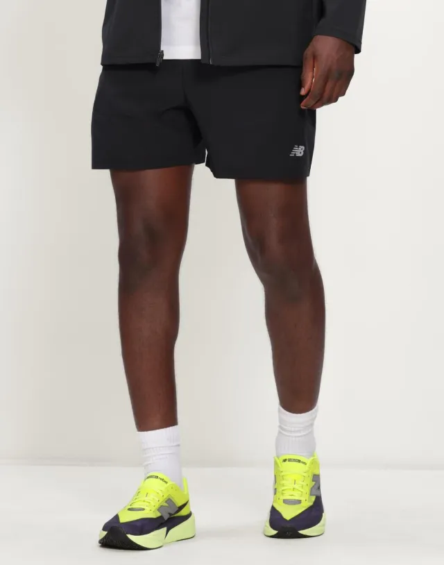 New Balance Heren Broeken Se Sh 5 In - Zwart