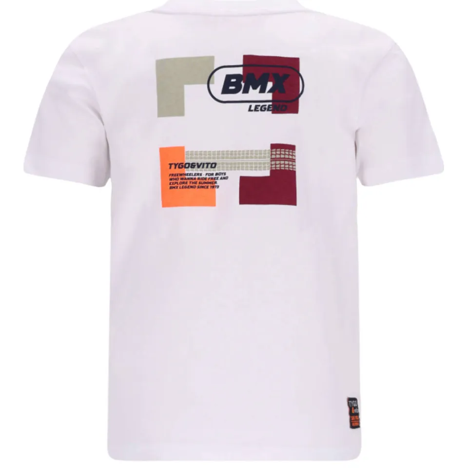 TYGO & vito T-shirt met backprint wit, foto 5