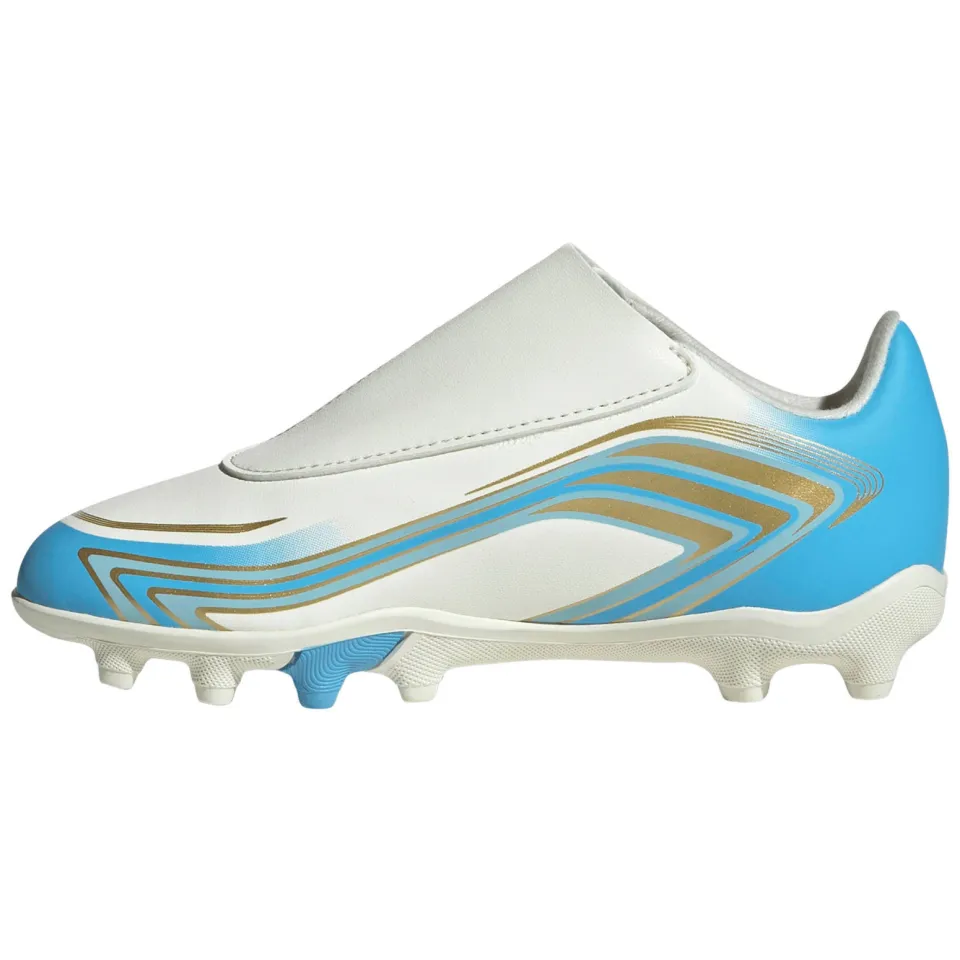 Adidas Performance F50 Messi Club junior imitatieleren voetbalschoenen - ivoor/blauw, foto 5