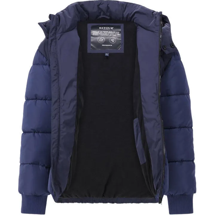 Retour Jeans Guy pufferjas donkerblauw donkerblauw/blauw, foto 4