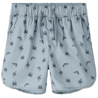 Lil' Atelier MINI zwemshort met all over print blauw Jongens Katoen All over print