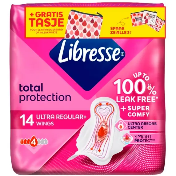 Libresse Ultra Regular+ maandverband met vleugels