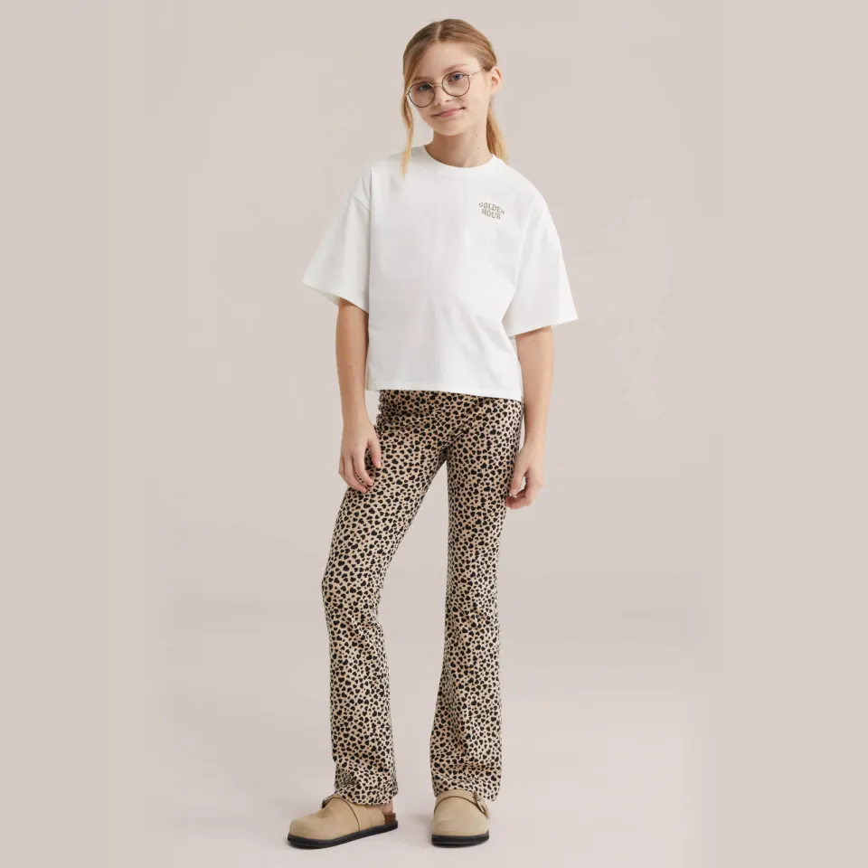 WE Fashion legging zwart/bruin set van 2