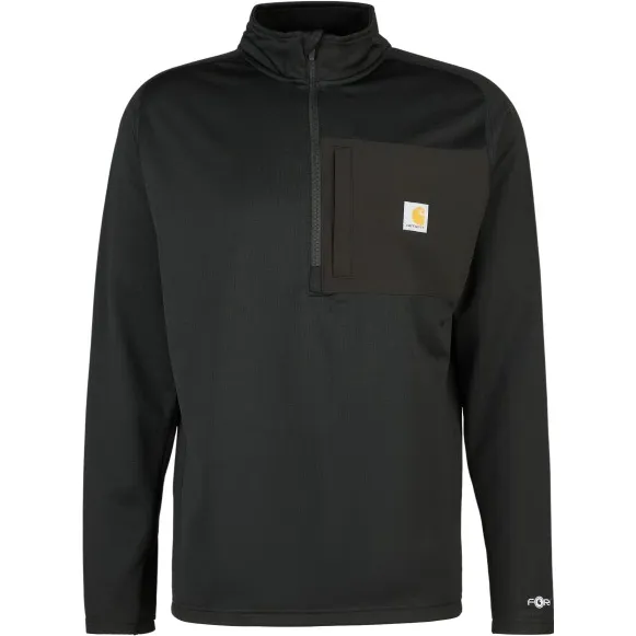 Carhartt Mock Neck Half-Zip T-Shirt - Longsleeve, zwart, foto 2