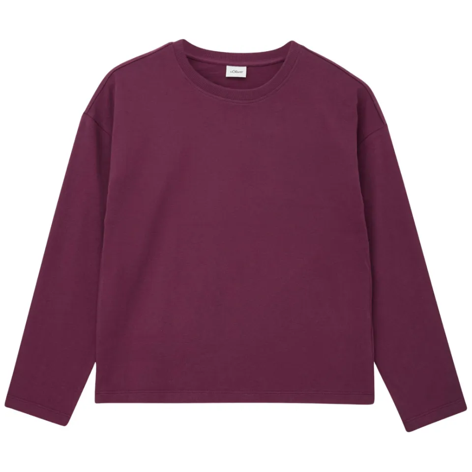 S.Oliver longsleeve met backprint aubergine, foto 4