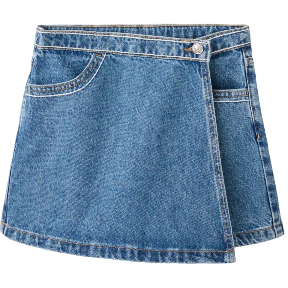 Mango Kids spijkerskort middelblauw medium blue denim, foto 2