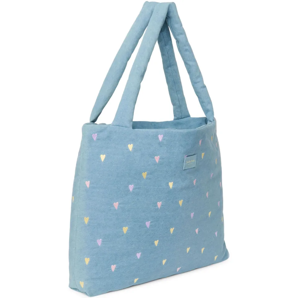 Studio Noos denim luiertas Hearts Mom Bag lichtblauw, foto 3