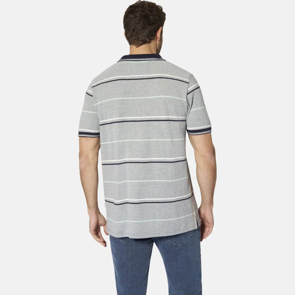 Babista regular fit gestreepte polo Plus Size - grijs, foto 3