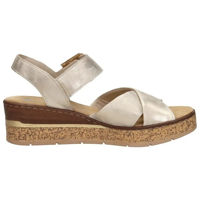 Rieker sandalen goud Goudkleur