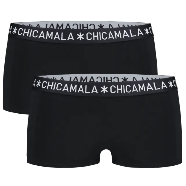 Muchachomalo Meisjes 2-pack Boxershorts Effen Zwart