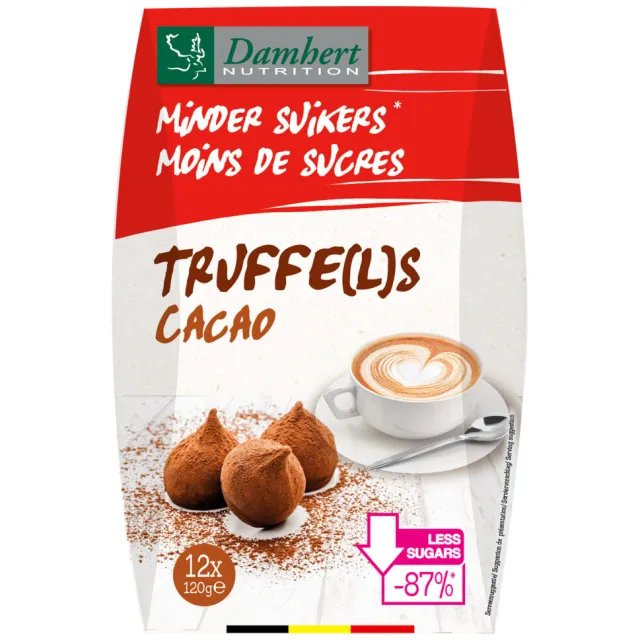 Damhert Minder Suikers truffels cacao