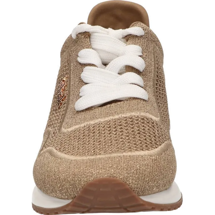 La Strada sneakers met glitters lichtbruin/goud, foto 3