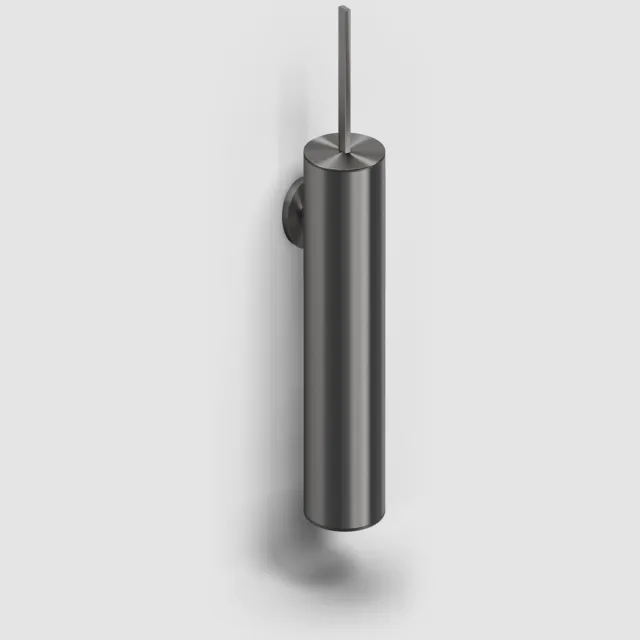 Clou Toiletborstelgarnituur Clou Flat Wandmontage Gunmetal Geborsteld PVD Gun Metal