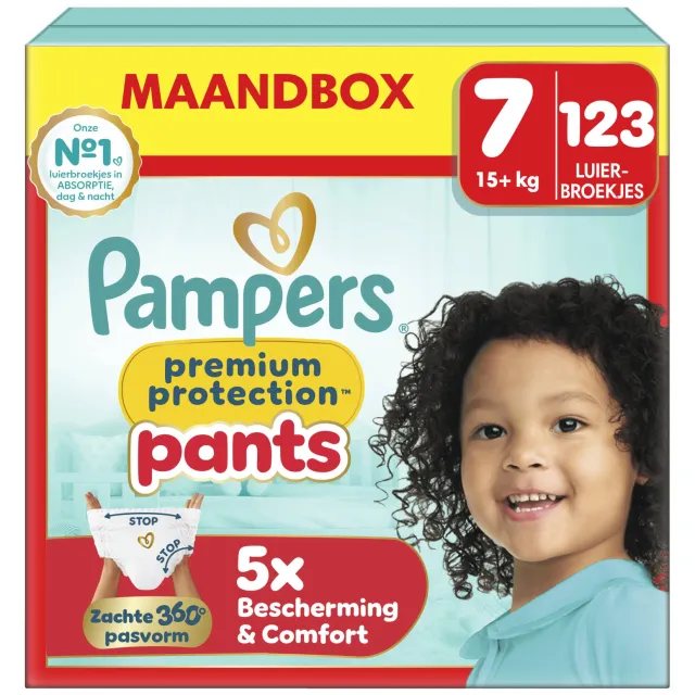 Pampers Premium Protection luierbroekjes maat 7 123 stuks, foto 2