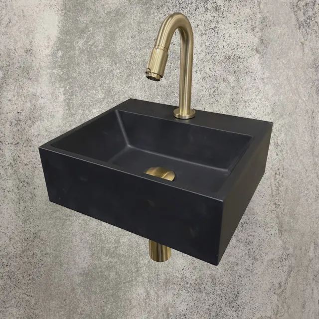 Fonteinset Wiesbaden Leto 33.5x29x11.5 cm Quartz quartz zwart