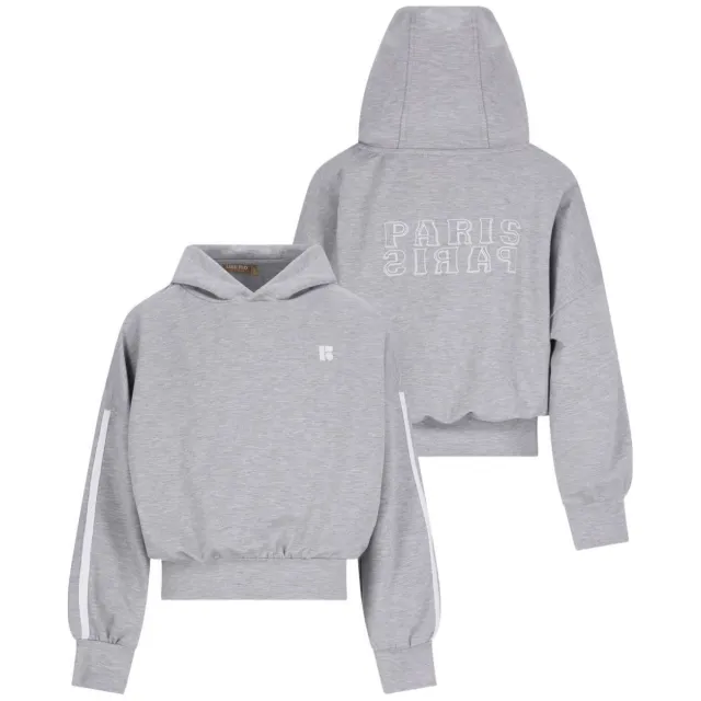 Like Flo Young boxy hoodie met backprint - grijs, foto 2