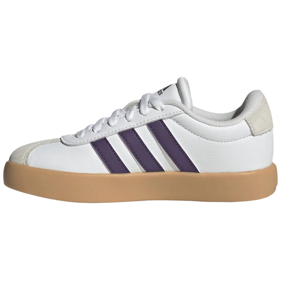 Adidas Sportswear VL Court 3.0 suede sneakers wit/paars, foto 6