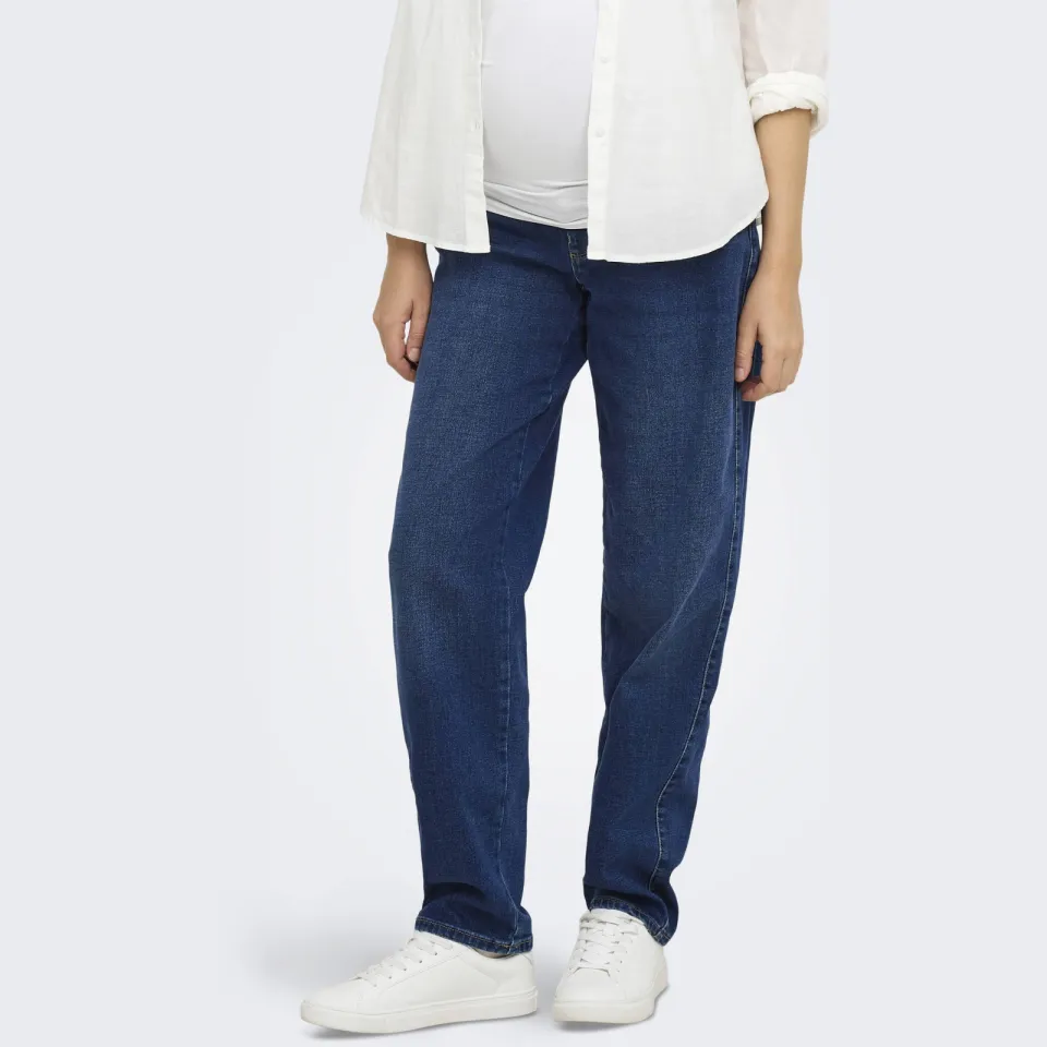 Only MATERNITY barrel zwangerschaps jeans - dark blue denim, foto 5