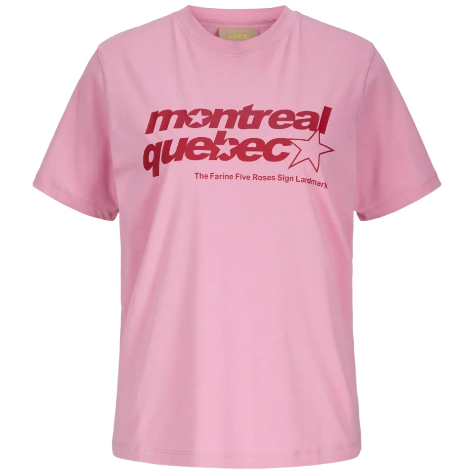 JJXX GIRL T-shirt met tekst roze, foto 2