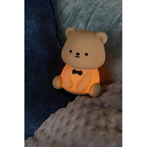 Lucide PINCHA BEAR - Oplaadbaar nachtlampje kinderkamer - Accu/Batterij - LED 3 StepDim - 1x0,5W 2100K - RGB - Bruin | Essential, foto 3