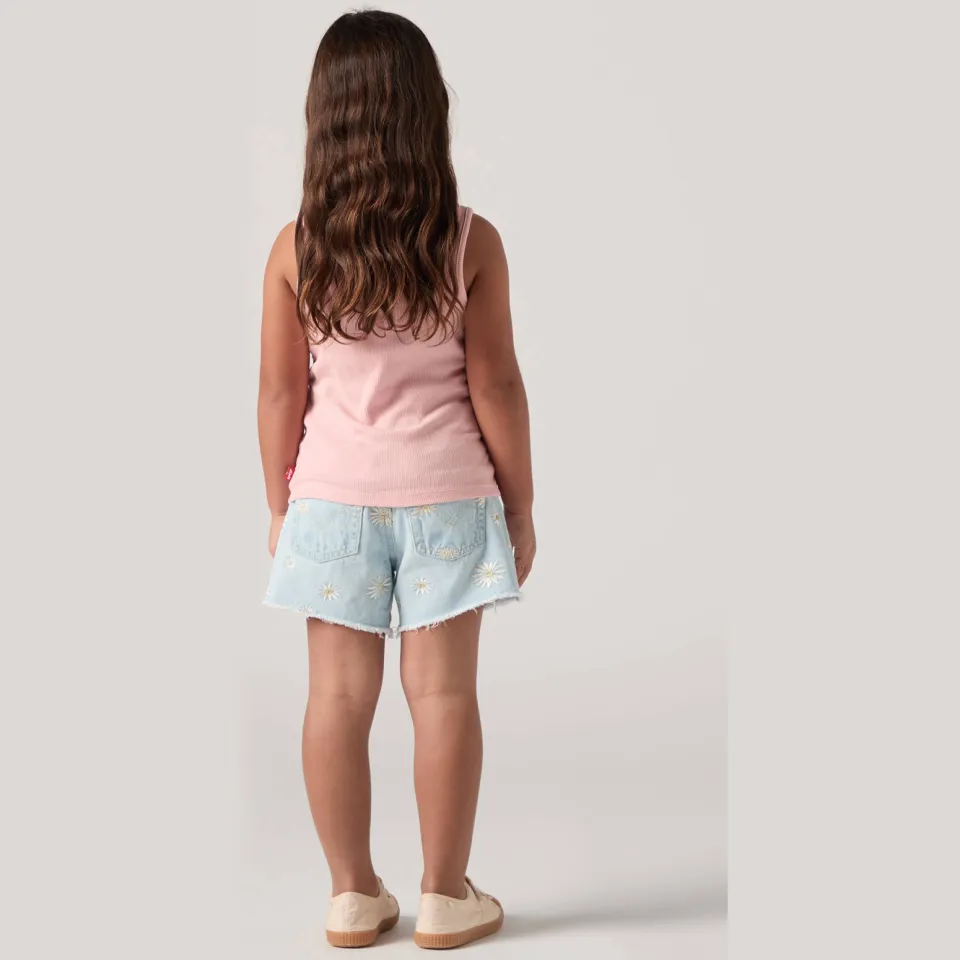 Levi's gebloemde denim short lichtblauw, foto 5