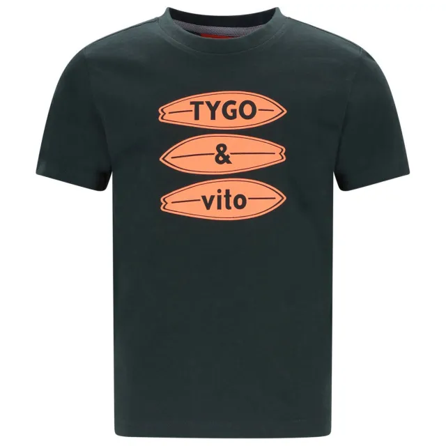 TYGO & vito jersey t-shirt donkergroen met print