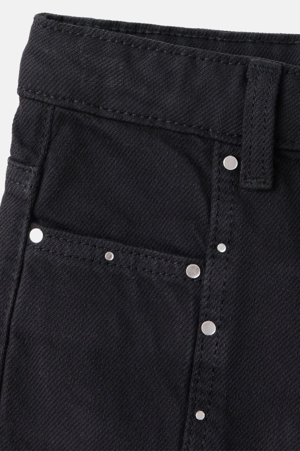 Mango Kids straight leg jeans met studs - changeant grijs, foto 4
