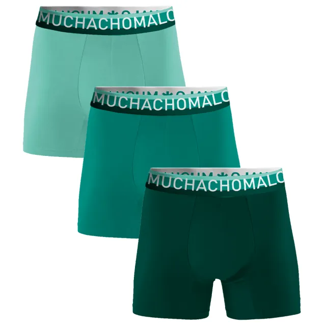 Muchachomalo Heren 3-pack Boxershorts Licht Katoen Groen