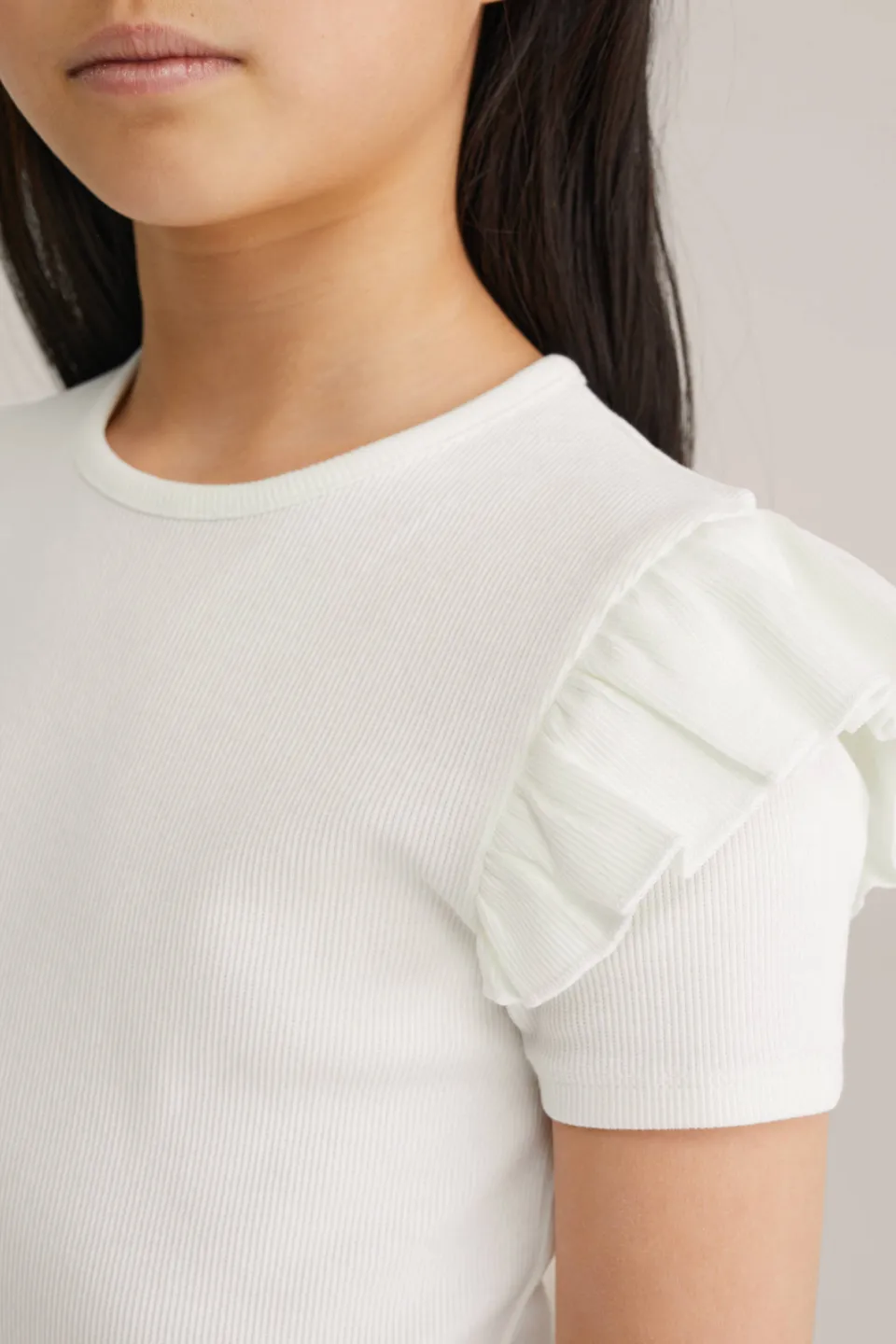WE Fashion t-shirt met ruches wit, foto 6