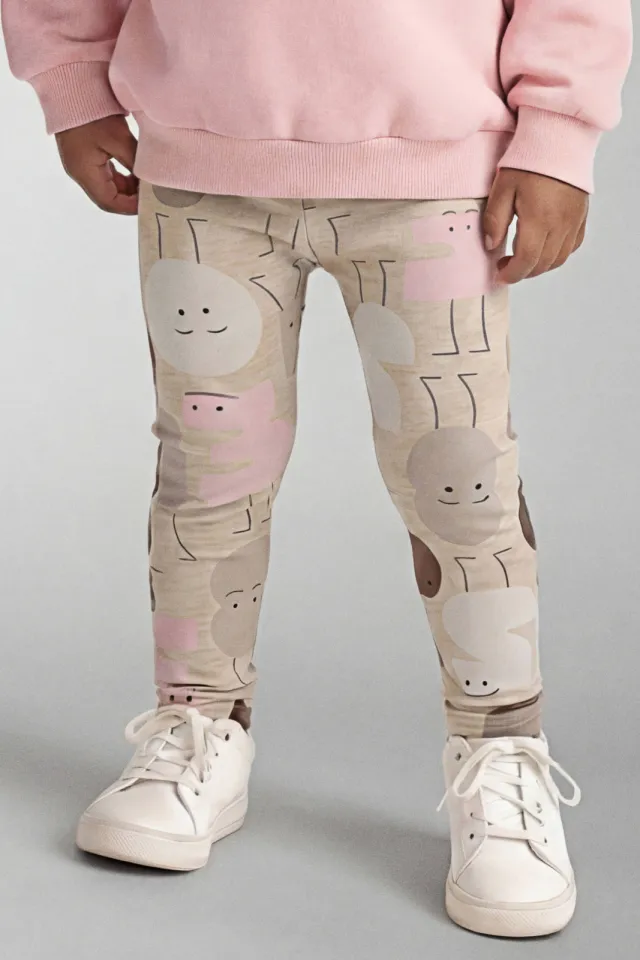 NAME IT legging met print beige roze, foto 3