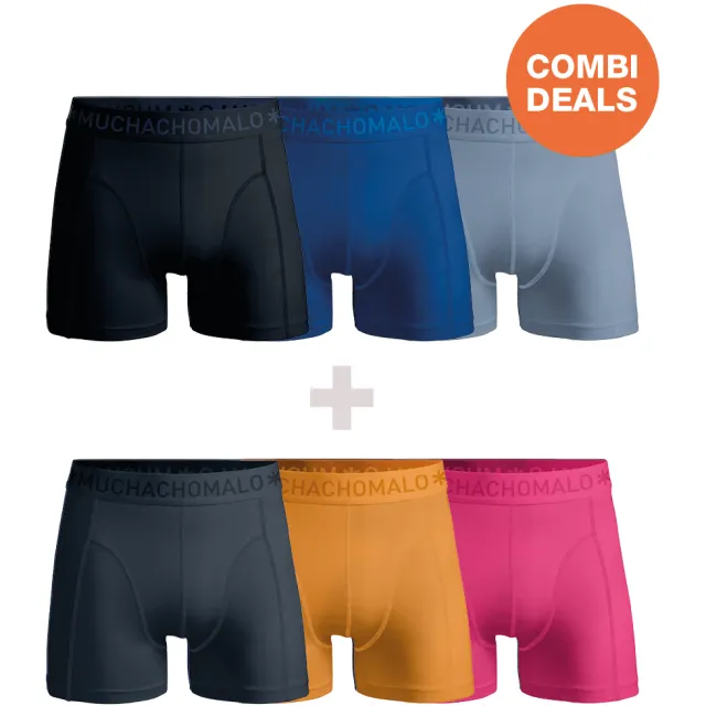 Muchachomalo Heren 3+3-pack Boxershorts Veelkleurig