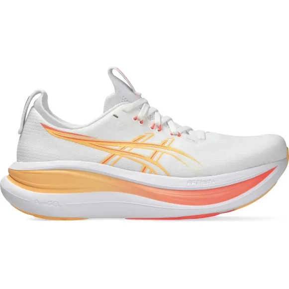 Asics Gel-Nimbus 28 hardloopschoenen wit oranje wit/oranje