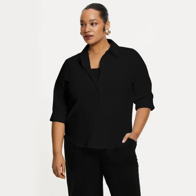 Yoek blouse zwart