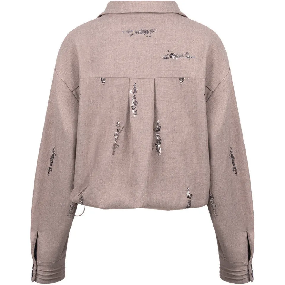NUKUS Annelynn blouse taupe, foto 4