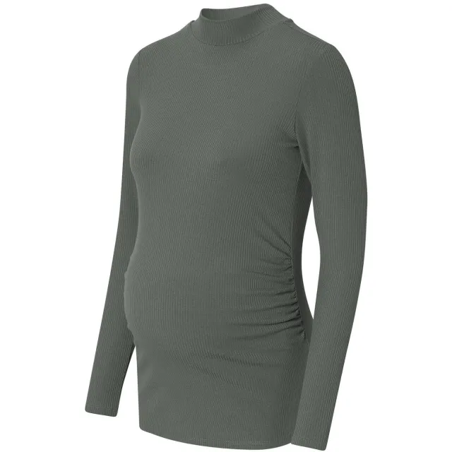 Noppies maternity Sira zwangerschapslongsleeve olijfgroen, foto 2