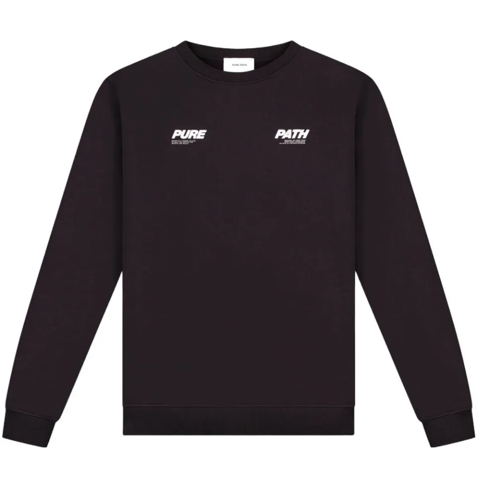 Pure Path regular fit sweater met backprint - donkerbruin, foto 5