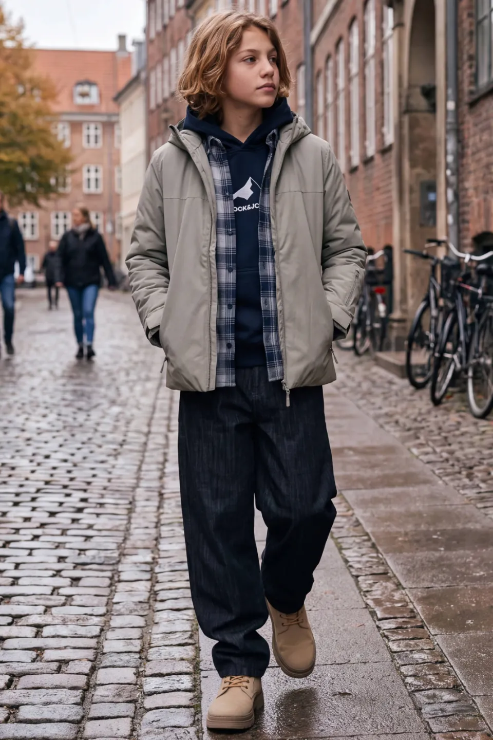 Jack & Jones winterjas lichtgroen, foto 4