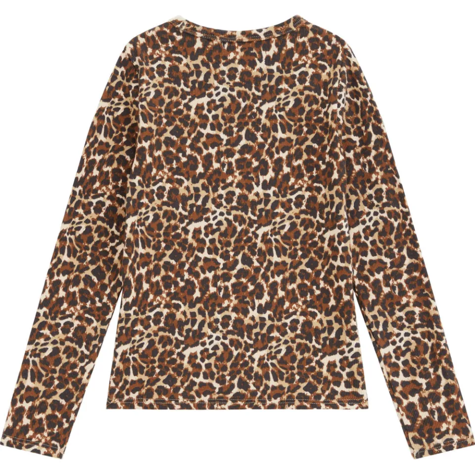 WE Fashion longsleeve met panterprint bruin, foto 4