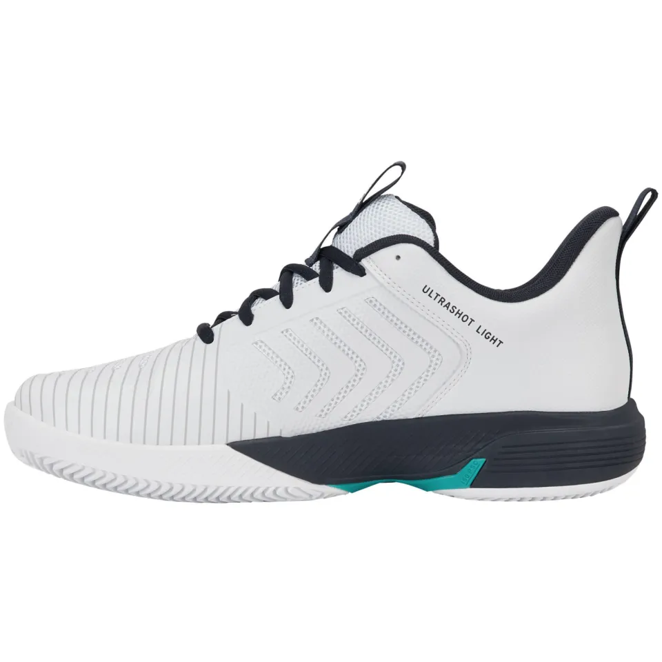 K-Swiss ULTRASHOT LIGHT CLAY mesh tennisschoenen - wit/antraciet, foto 5